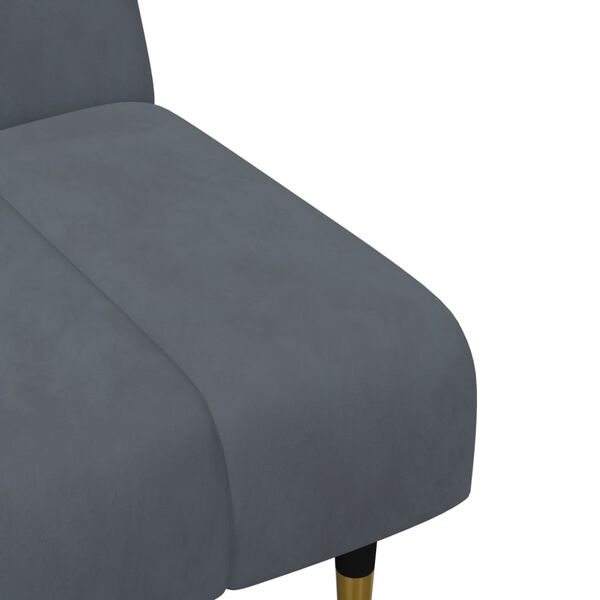 vidaXL 2 Piece Sofa Set Dark Grey Velvet