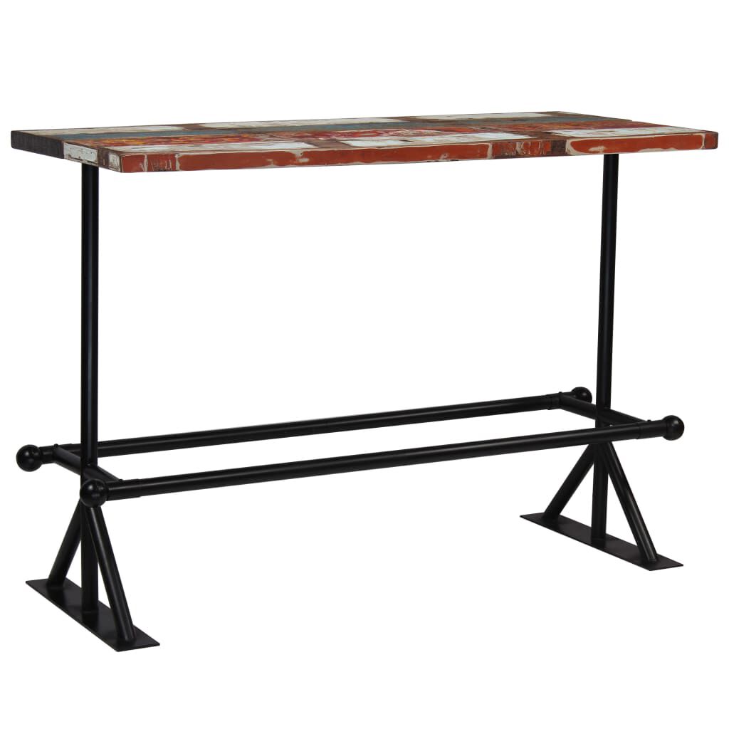 vidaXL Bar Set 7 Piece Solid Reclaimed Wood Multicolour