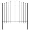 vidaXL Garden Fence 7 pcs Grey 170 x 190 cm Powder-Coated Steel