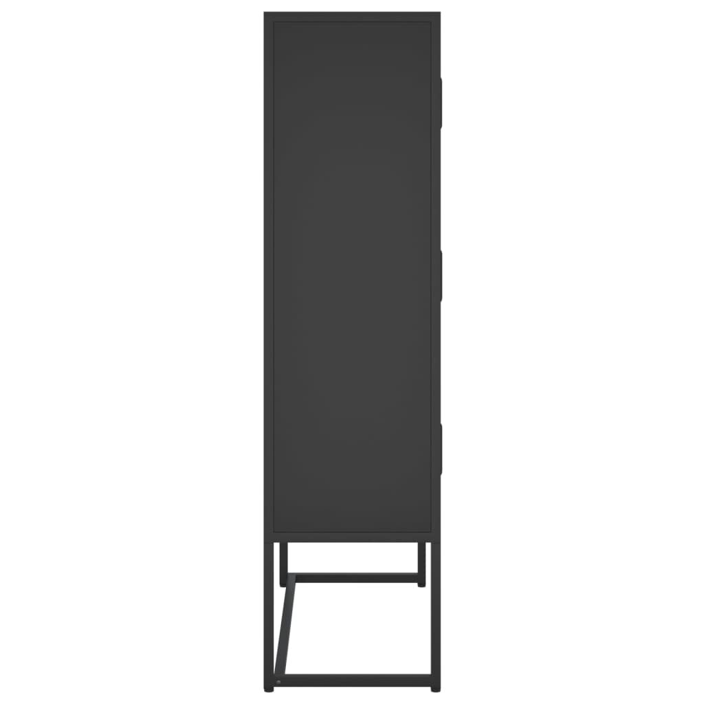 vidaXL Highboard Black 80x35x135 cm Steel