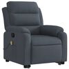 vidaXL Stand up Massage Recliner Chair Dark Grey Velvet