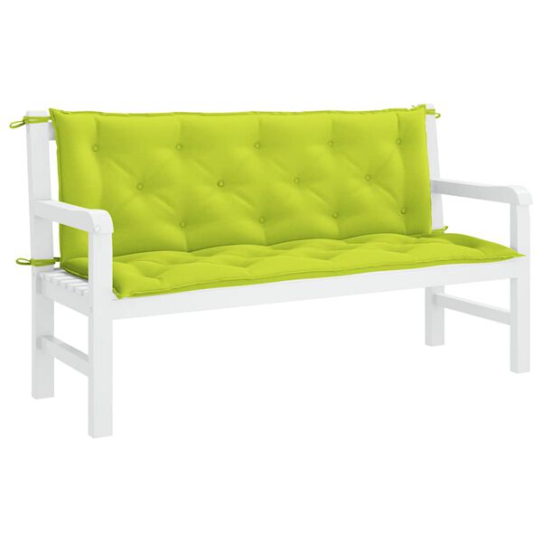 vidaXL Garden Bench Cushion Bright Green 150x(50+50)x7cm Oxford Fabric