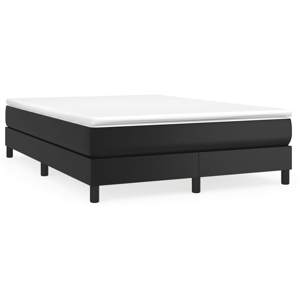 vidaXL Bed Frame without Mattress Black Queen Faux Leather