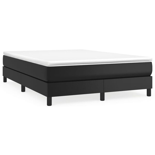 vidaXL Bed Frame without Mattress Black Queen Faux Leather
