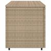 vidaXL Garden Storage Cabinet Beige 110x55x60.5 cm Poly Rattan