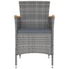 vidaXL 9 Piece Garden Dining Set with Cushions Grey