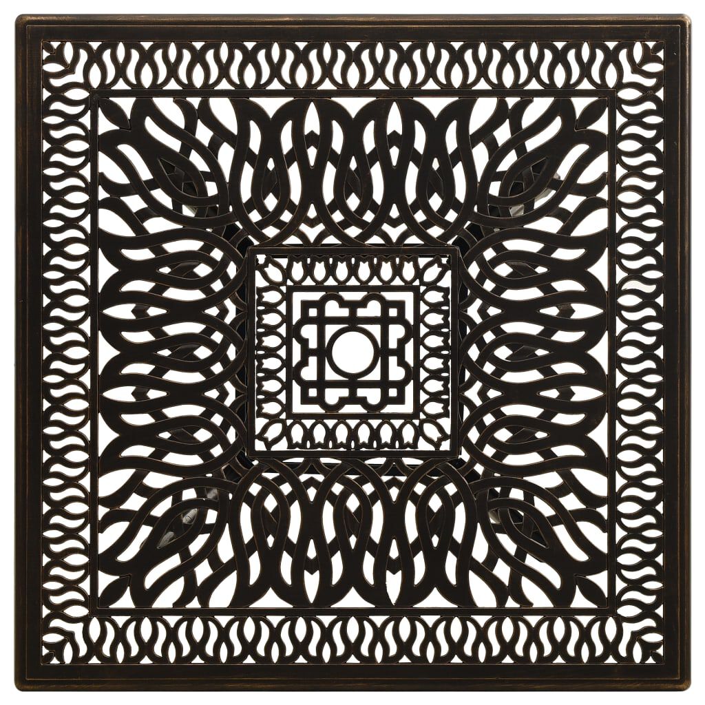 vidaXL Garden Table Bronze 90x90x73 cm Cast Aluminium