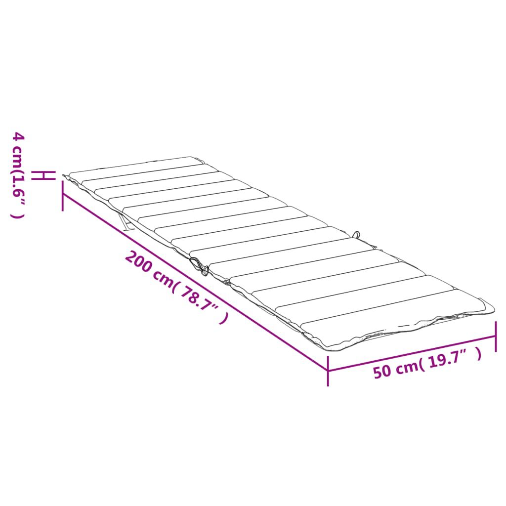 vidaXL Sun Lounger Cushion Pink Oxford Fabric