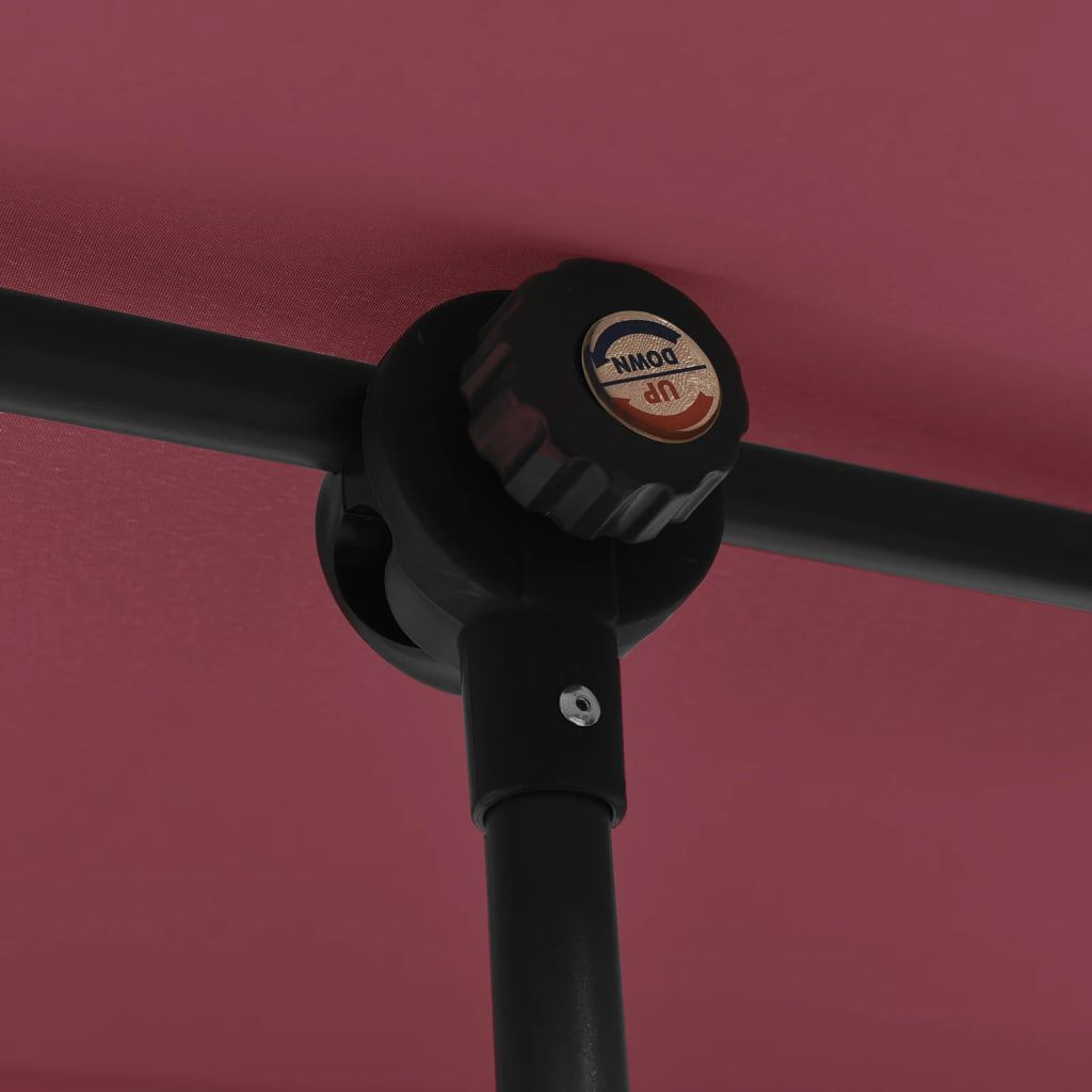 vidaXL Garden Parasol with Aluminium Pole 180x110 cm Bordeaux Red