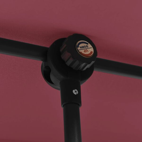 vidaXL Garden Parasol with Aluminium Pole 180x110 cm Bordeaux Red