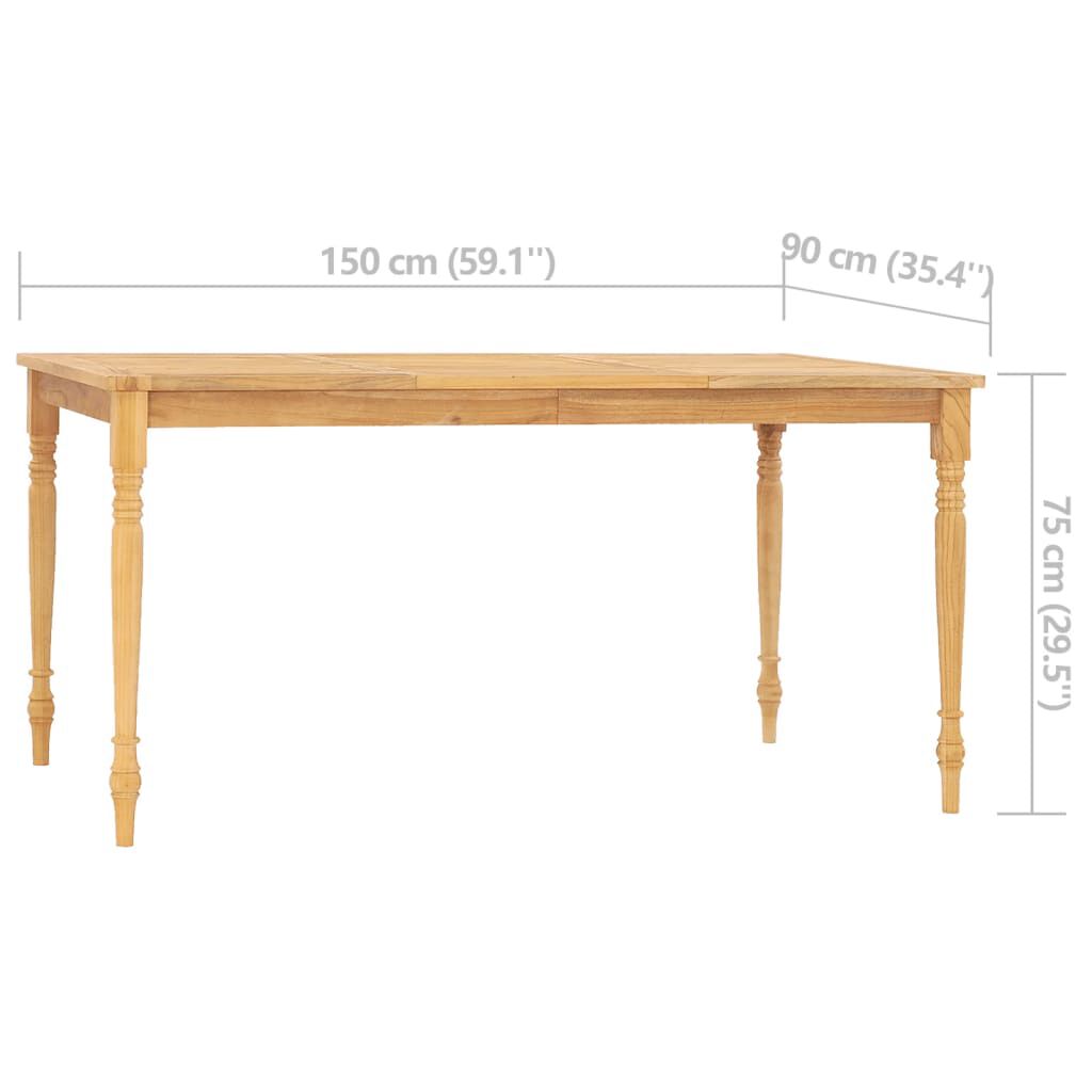 vidaXL 5 Piece Garden Dining Set Solid Teak Wood