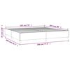vidaXL Bed Frame without Mattress Black 193x203 cm King Faux Leather