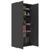 vidaXL Shoe Cabinet Grey 80x39x178 cm Engineered Wood