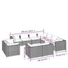 vidaXL 11 Piece Garden Lounge Set with Cushions Brown Poly Rattan