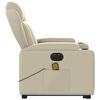 vidaXL Electric Stand up Massage Recliner Chair Cream Faux Leather