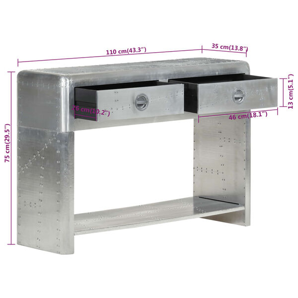 vidaXL Aviator Sideboard 110x35x75 cm Metal