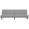 vidaXL 2-Seater Sofa Bed Light Grey Velvet