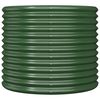 vidaXL Garden Planter Galvanised Steel 80x80x68 cm Green