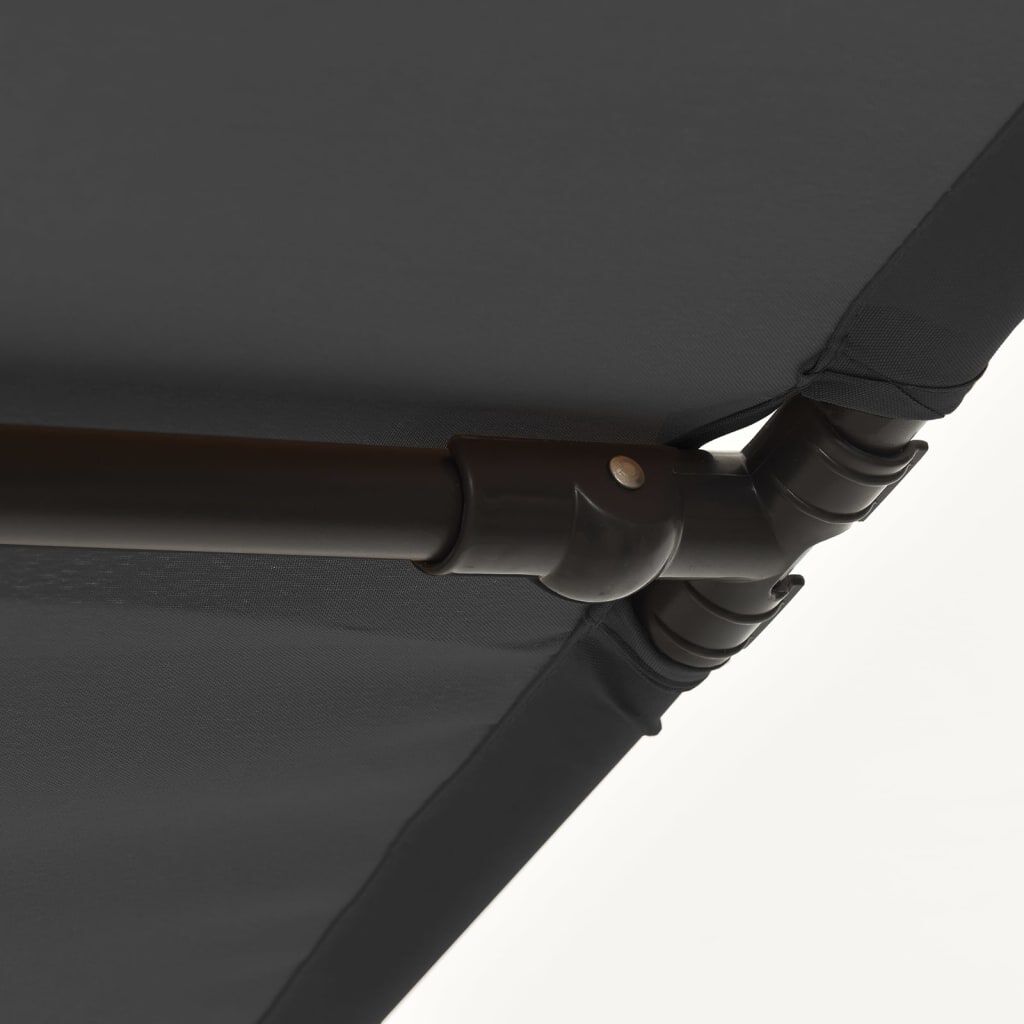 vidaXL Garden Parasol with Aluminium Pole 180x110 cm Anthracite