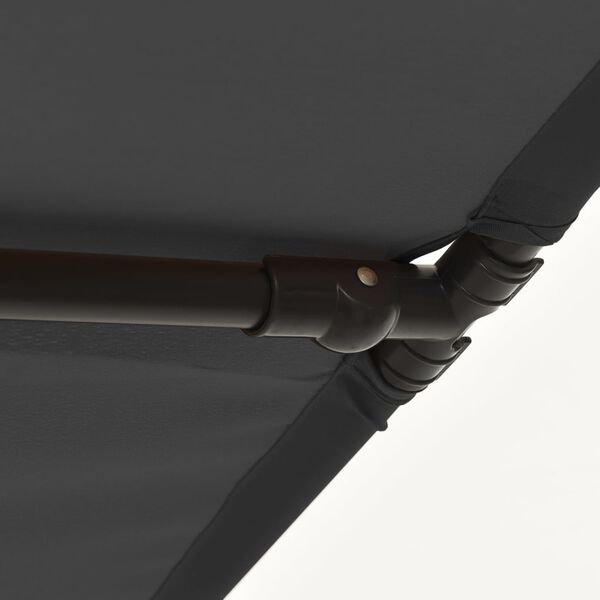 vidaXL Garden Parasol with Aluminium Pole 180x110 cm Anthracite