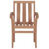 vidaXL Stackable Garden Chairs with Cushions 8 pcs Solid Teak Wood