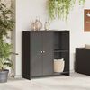 vidaXL Storage Cabinet with Storage Black 100 x 36 x 102 cm Rattan