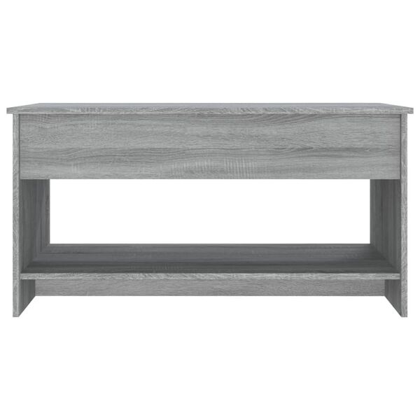 vidaXL Coffee Table Grey Sonoma 102x50x52.5 cm Engineered Wood