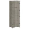 vidaXL Garden Storage Cabinet Grey 59x40x180 cm Poly Rattan