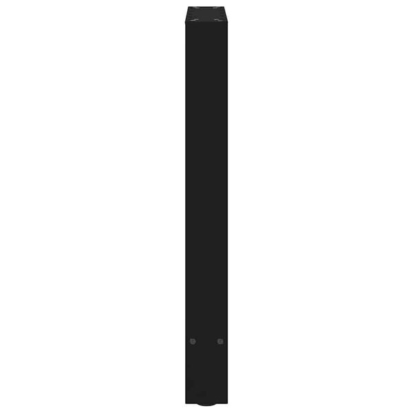 vidaXL Dining Table Legs Black 2 pcs 60x(72-73) cm Steel
