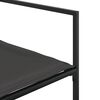 vidaXL 13 Piece Garden Dining Set with Cushions Black Textilene