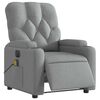 vidaXL Electric Massage Recliner Chair Light Grey Fabric