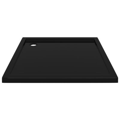 vidaXL Square ABS Shower Base Tray Black 90x90 cm