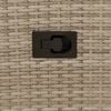 vidaXL Reclining Garden Chair with Cushions Beige Poly Rattan