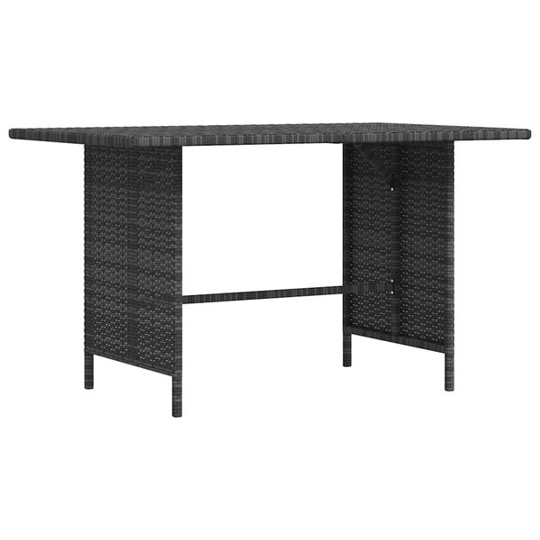 vidaXL Garden Dining Table Grey 110x70x65 cm Poly Rattan