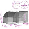 vidaXL Chicken Cage 2 pcs Silver 400 x 200 x 200 cm Steel and PE
