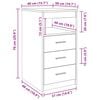 vidaXL Drawer Cabinet White 40x50x76 cm Engineered Wood