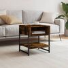 vidaXL Coffee Table Smoked Oak 40x40x45 cm Engineered Wood