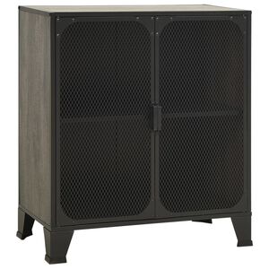 vidaXL Storage Cabinet Grey 72x36x82 cm Metal and MDF