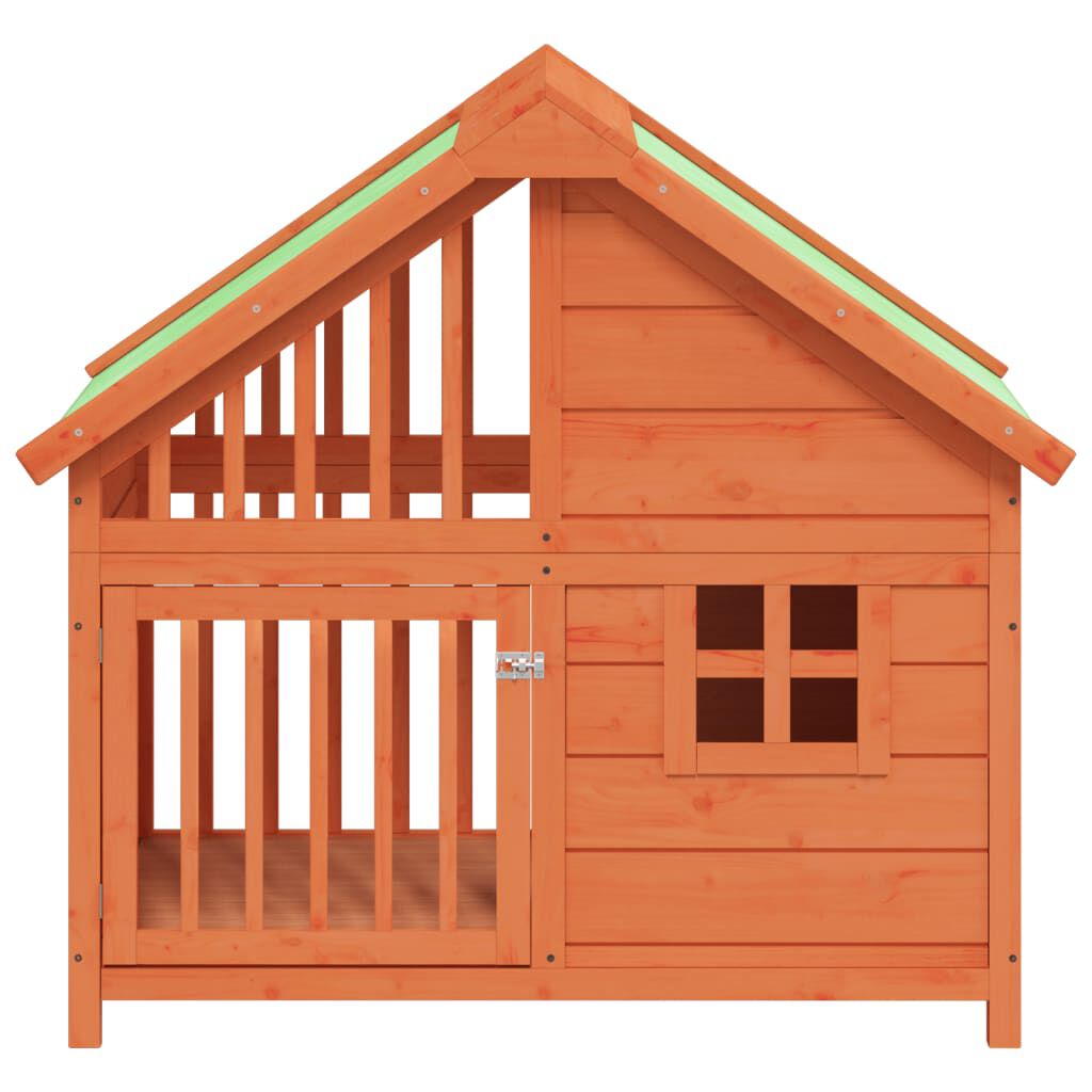 vidaXL Dog Kennel Brown 96x60.5x87 cm Solid Wood Pine