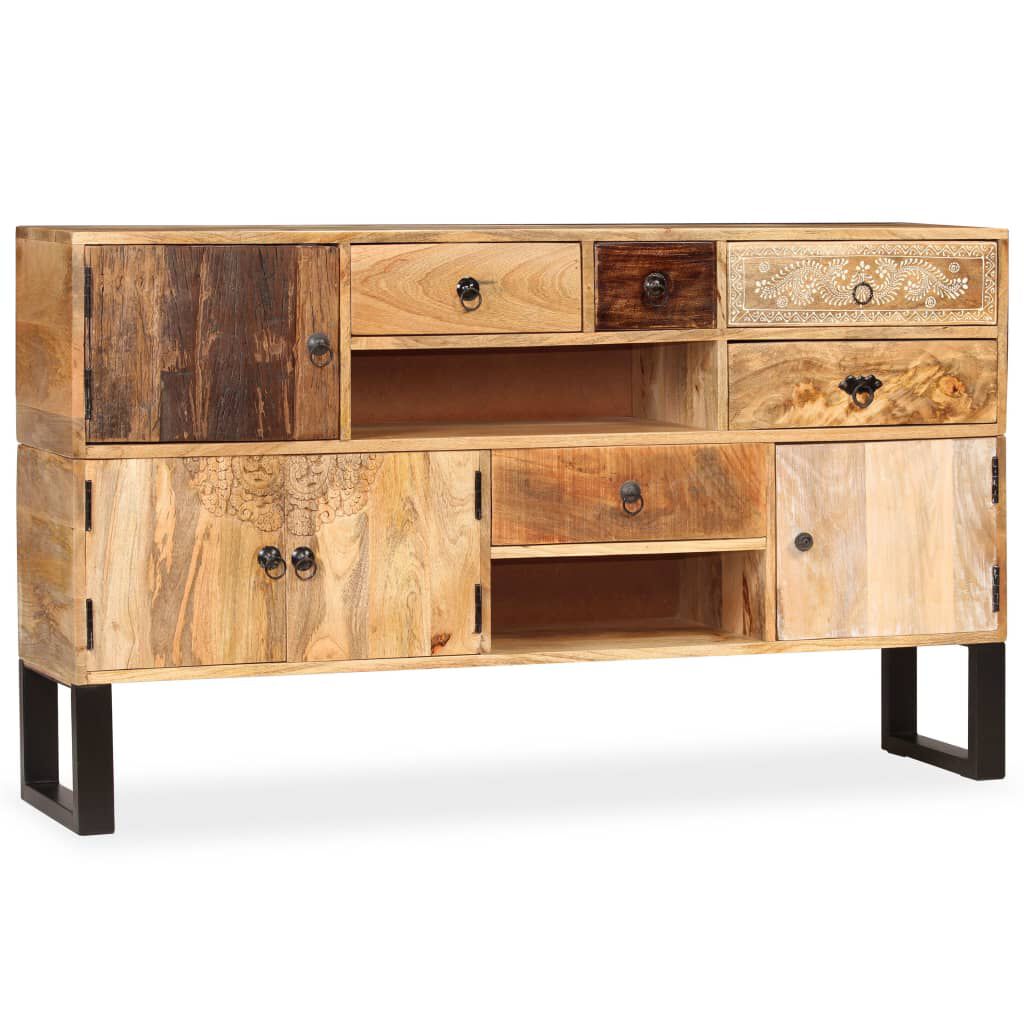 vidaXL Sideboard Solid Mango Wood 140x30x80 cm