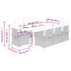 vidaXL 9 Piece Garden Dining Set with Cushions Grey Poly Rattan