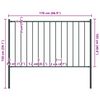 vidaXL Fence Panel with Posts Powder-coated Steel 1.7x1 m Anthracite
