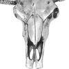 vidaXL Skull Head Decoration Wall-Mounted Aluminium Silver
