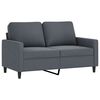 vidaXL 2 Piece Sofa Set with Cushions Dark Grey Velvet