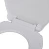 vidaXL Soft-close Toilet Seat White Oval