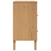 vidaXL Sideboard SENJA Rattan Look Brown 80x40x80 cm Solid Wood Pine