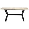 vidaXL Dining Table White 160x80x75 cm Solid Mango Wood