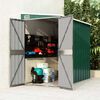 vidaXL Wall-mounted Garden Shed Green 118x194x178 cm Galvanised Steel