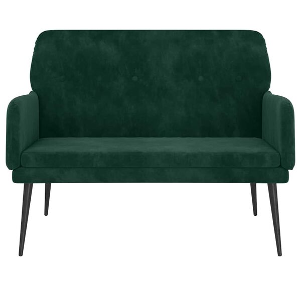 vidaXL Bench Dark Green 108x79x79 cm Velvet