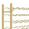 vidaXL Wine Rack for 36 Bottles Gold Metal
